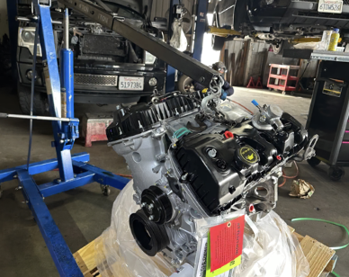 Engine teardown on the stand